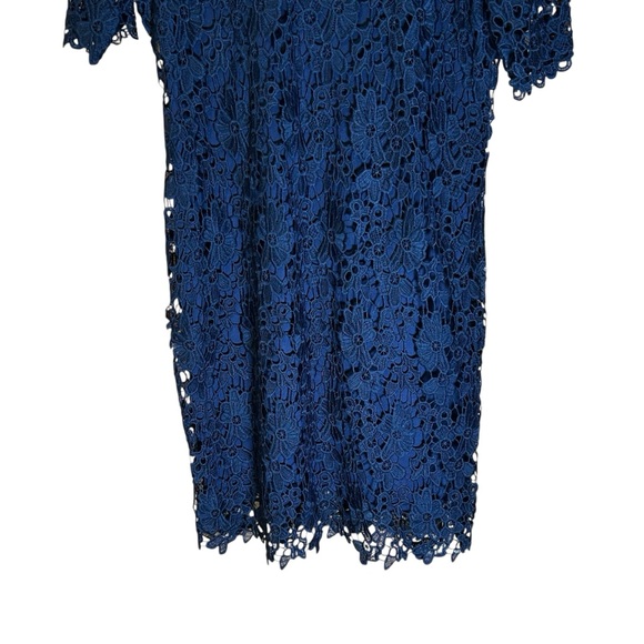 Nina Leonard Women's Navy Floral Lace Sheath Dress XL NWT Wedding Guest Formal Nina Leonard Women's Navy Floral Lace Sheath Dress XL NWT Wedding Guest Formal